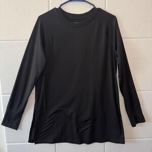 Tek Gear Tunic Length Long Sleeve Women’s Top Size M Medium 8 - 10 Black